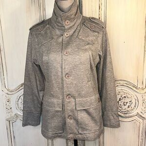 Men’s Kane & Unke Gray Light Knit Jacket Luxury Old Money GQ Statement Size S